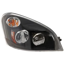 Passenger Side LED Headlight For Freightliner Cascadia 08-17 w/ Bulb/s Black