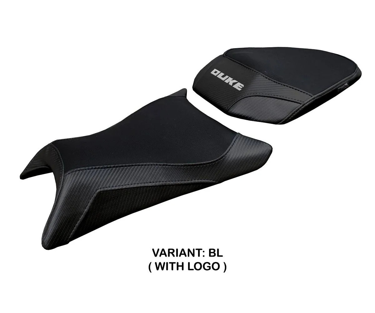 Seat saddle cover Mora Black BL + logo Tpz compatible for KTM 390 DUKE 2024 2026