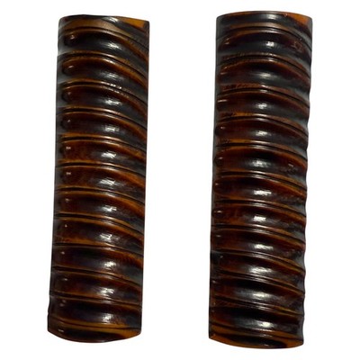 Brown Impala Jigged Scales 5'' Knife Handle Blanks Camel bone Turning Material