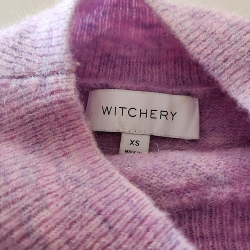 Witchery Jumper Womens Size XS Purple Wool Mohair Soft Fleece Pullover - Picture 5 of 10