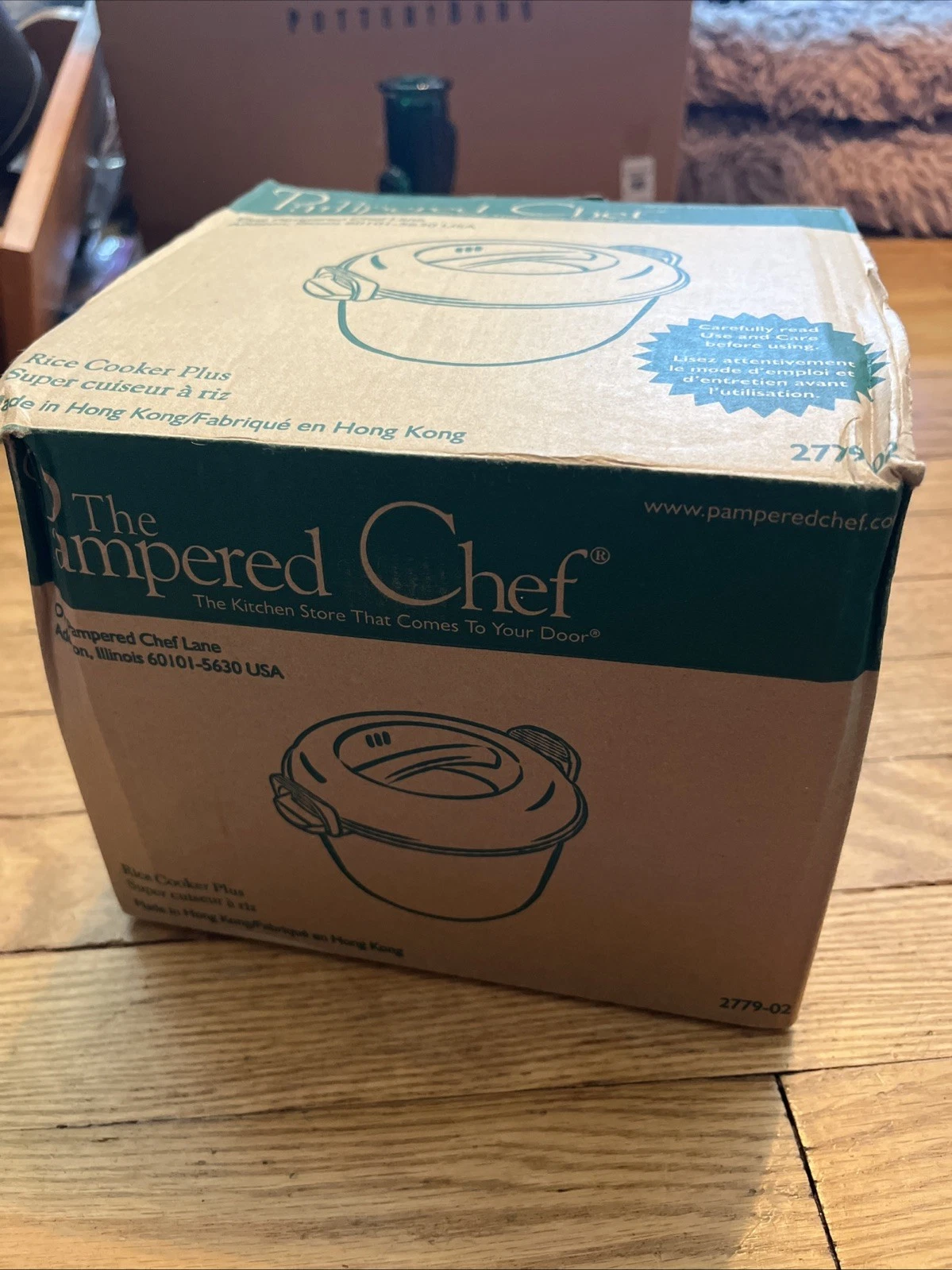 Pampered Chef Rice Cooker Plus 2779 Black Microwave Lid Inner Outer Pot NEW