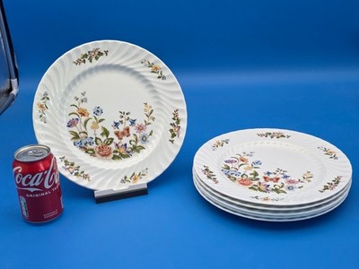 6 Speiseteller Aynsley Bone China COTTAGE GARDEN Muster - 26,5 cm - GC