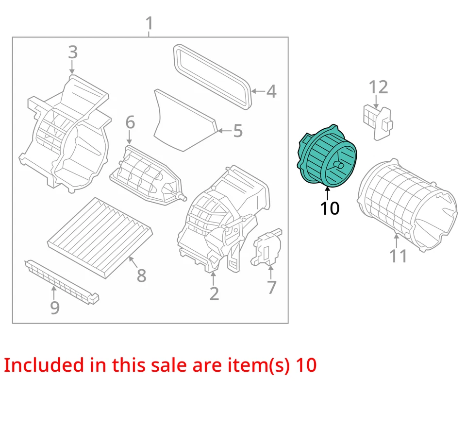 Kia Rio 2014 calentador aire acondicionado motor fabricante de equipos originales 124 k millas - LKQ396075404 Foto 4 de 4