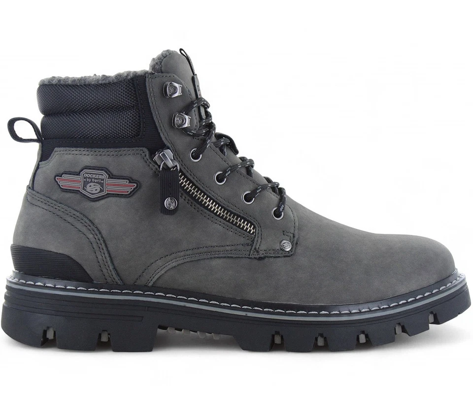 DOCKERS by Gerli Boots - Herren Winter Schuhe Stiefel Gefüttert 53HX103 Grau NEU