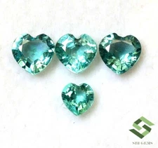 4x4 mm To 5x5 mm Natural Emerald Heart Shape Cut Lot 04 Pcs 1.48 CTS Loose Gems