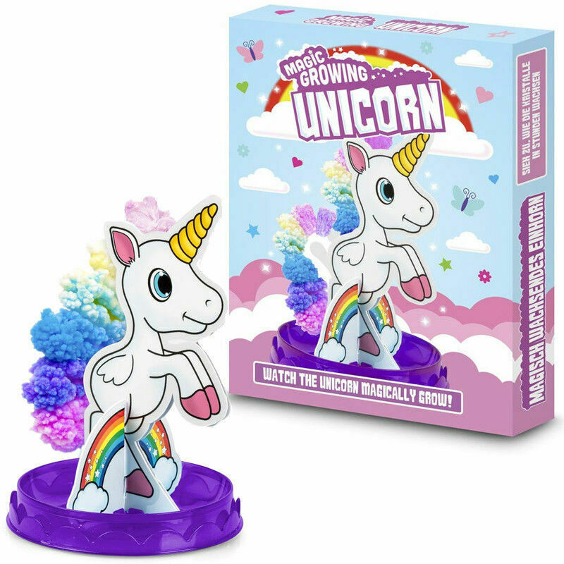 6x Magico Growing Unicorn Bambini Cristallo Kit Albero Natale Regalo Giocattolo