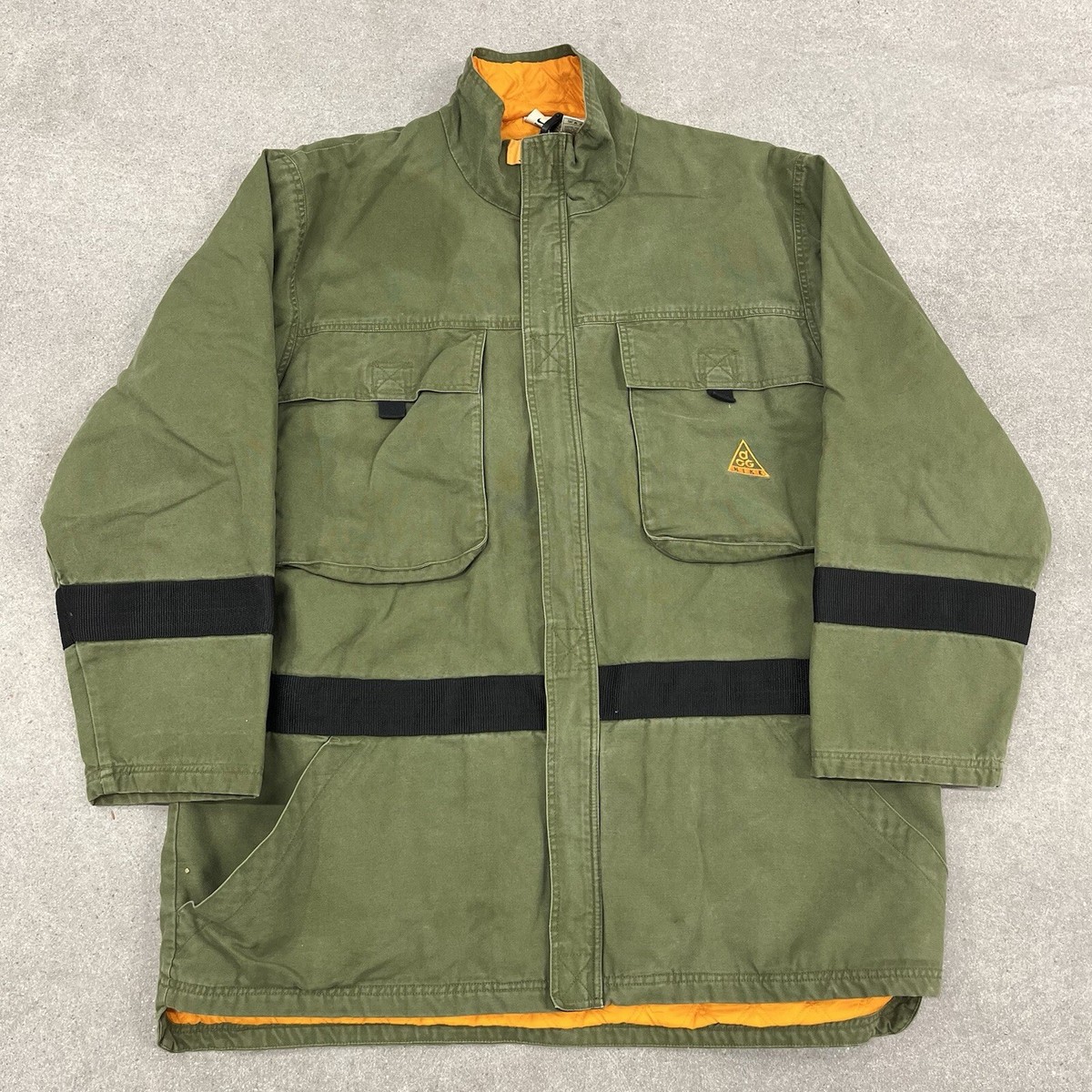 Vintage 90's Nike ACG Heavyweight Military Parka Coat Green AX1 | eBay