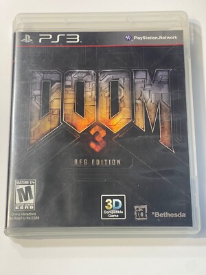 Doom 3 BFG Edition (Sony PlayStation 3 PS3, 2012) Bethesda FPS Shooter - Tested!