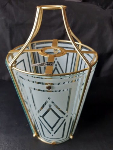 Vintage Frosted Glass Panel Light Shade - Picture 2 of 8