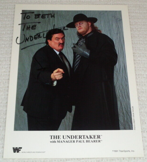 The Undertaker SIGNED Early WWF 1991 Titan Sports Original Promo