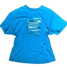Local Motion Graphic Tee 100% Cotton Hawaii Riding the Islands Sz 2X Blue #40N