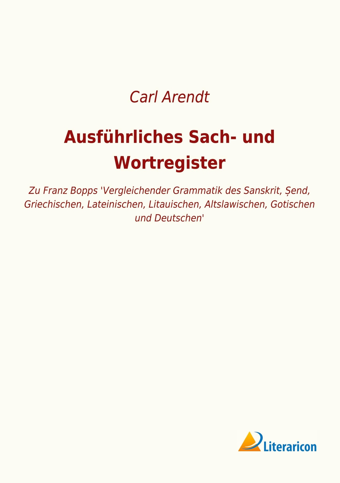 Ausführliches Sach- Und Wortregister | Buch | 9783965062955