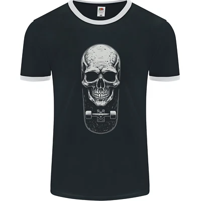 Skater Totenkopf Skateboard Skateboarding Herren Ringer Maglietta Fotl - Bild 1 von 2