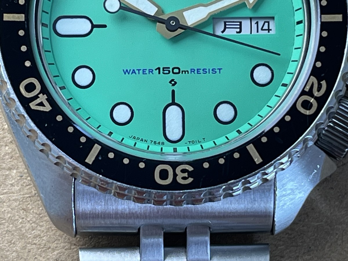 Vintage 1984 Seiko 7548-700C Teal JDM Divers Watch Original