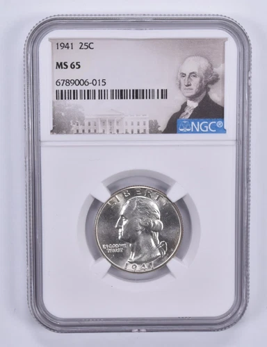 1941 Washington Quarter MS65 NGC Special Label