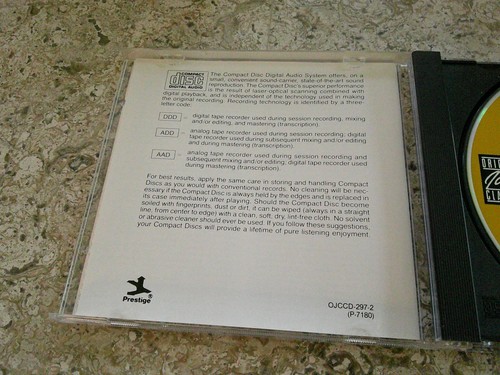 Gene Ammons "Boss Tenor" CD In N/M-. OJCCD-297-2, Prestige P-7180. 1988. - Imagen 2 de 7