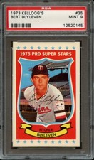 1973 KELLOGG'S 35 BERT BLYLEVEN PSA MINT 9 