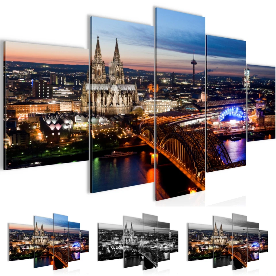 Wandbilder Wohnzimmer XXL Köln Moderne Bild Stadt Panorama - Bild 1 von 1