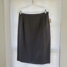 NWT Talbots Seasonless Wool Pencil Skirt W/front Slit Size 12 Vintage