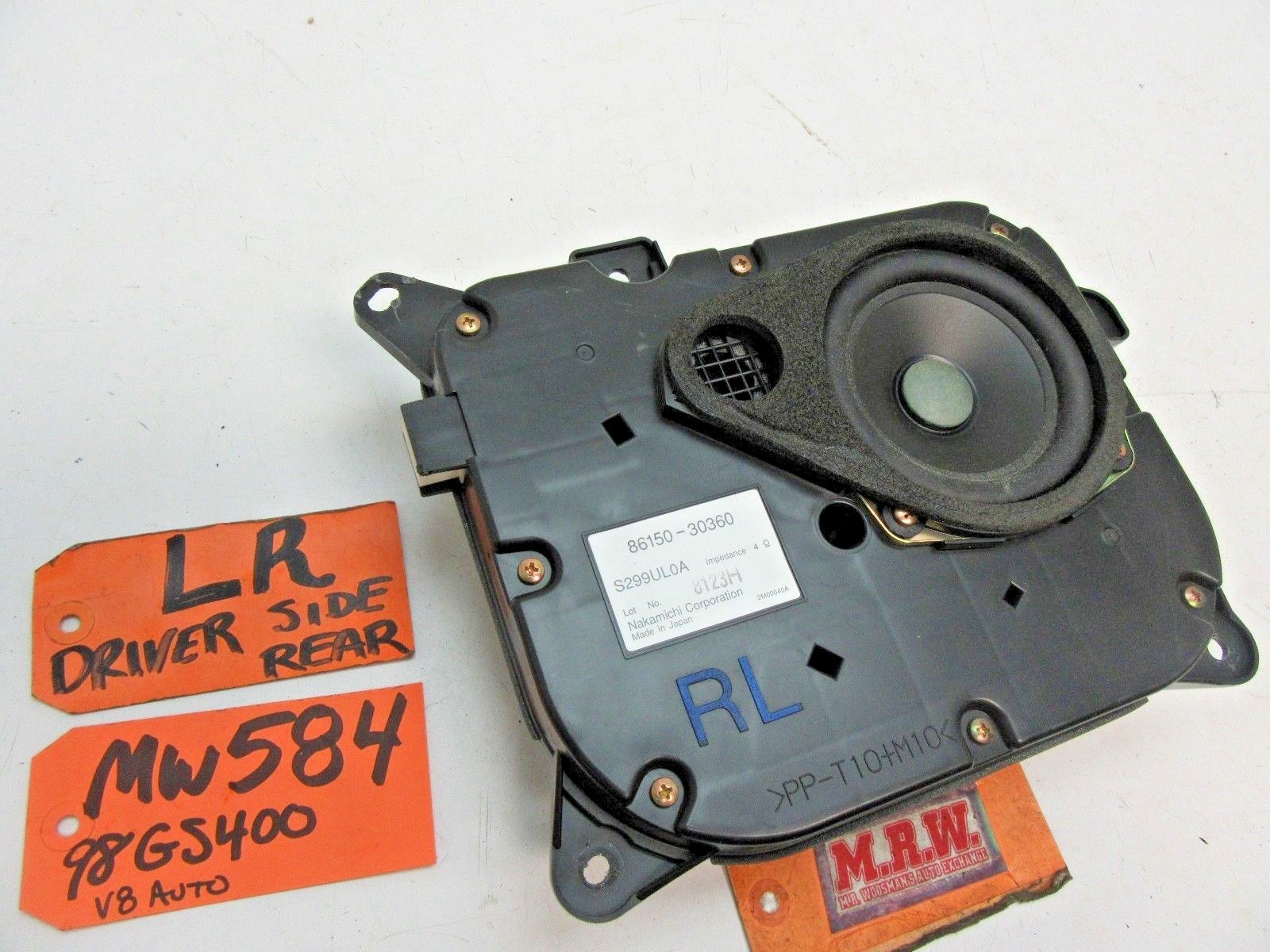 LEFT REAR RADIO SPEAKER DOOR PANEL DRIVER SIDE BACK L LR NAKAMICHI 86150-30360