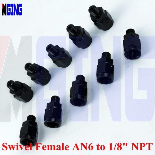 Car Performance AN6 6AN Female Swivel To Male 1/8" NPT Adapter Thread Fitting - Picture 4 of 4