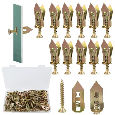 100Pack Self Drilling Drywall Anchors with Screws, Suitable for Tv, Cabinets