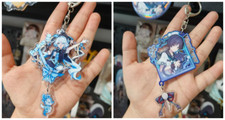Genshin Impact Series Acrylic Keychain Bag Pendant Keyring Cosplay Q Version