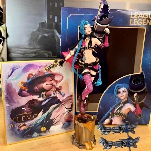 League of Legends Arcano Con Caja Jinx Tres Cañones Pluma Figura Colección LOL - Imagen 7 de 7