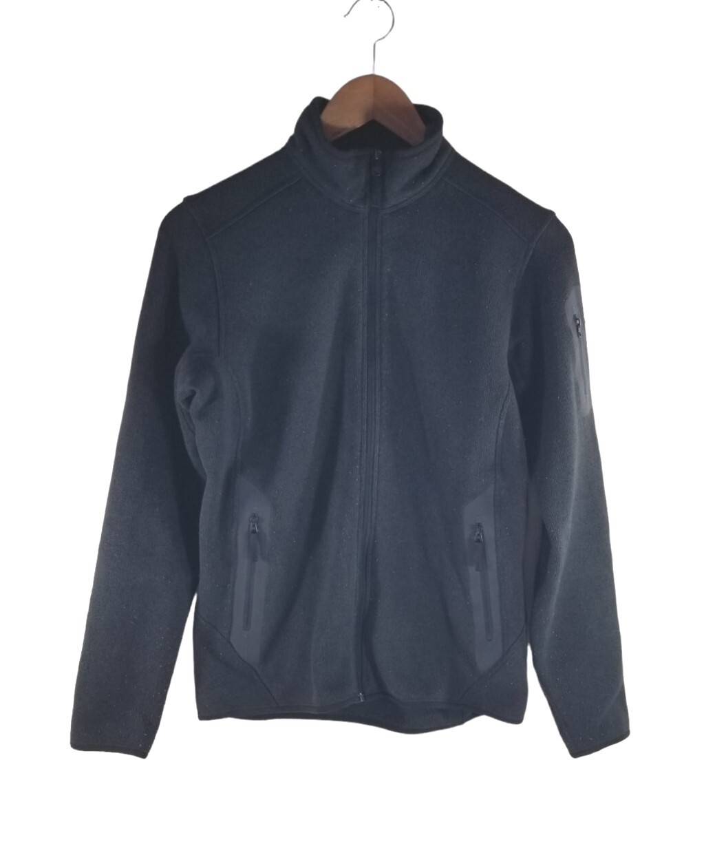 Giacca pile donna Arc'teryx taglia small nera full zip tasche outdoor