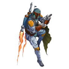 SW Boba Fett Weatherproof Anime Sticker 6" Car Decal D13