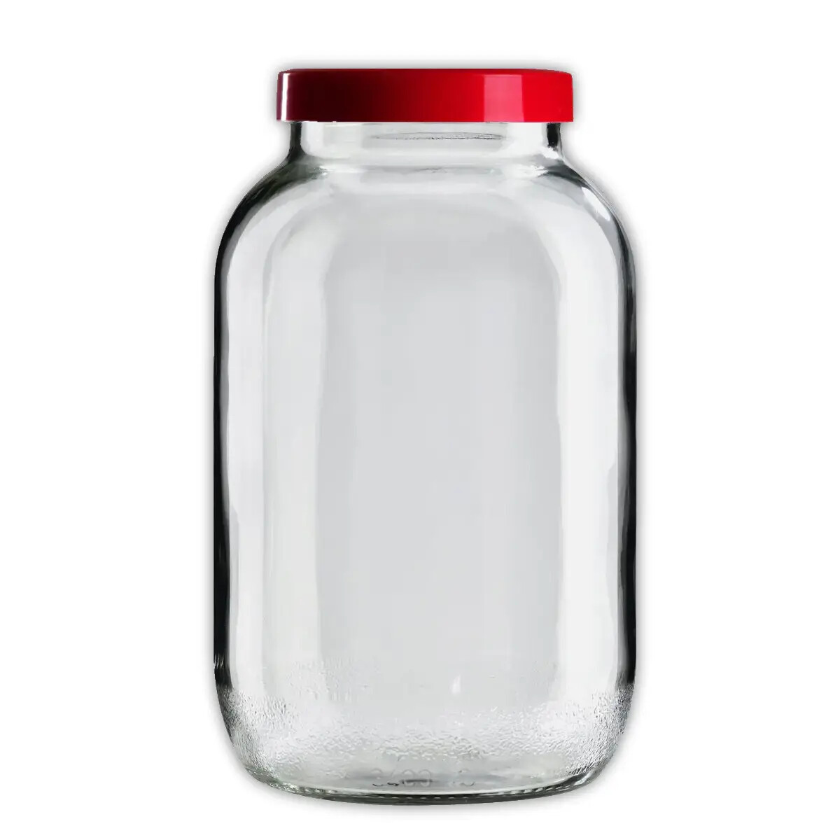 XXL Schraubglas 3400 ml mit rotem Twist-Off Deckel Einmachglas Vorratsglas 3,4 l