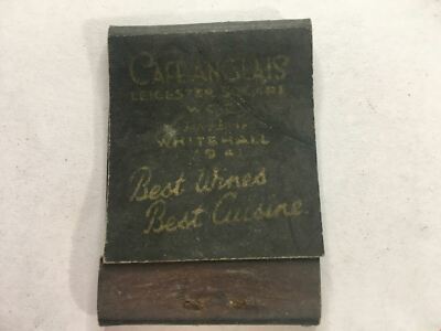 1930s Cafe Anglais Leicester Square 1941 Whitehall NY New York Matchbook-B3-2