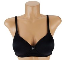 Breezies Modesty Lined Wirefree Convertible Bra Slight Padding Black 36 C