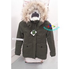 Hollister Cozy Lined Parka Jacket Coat Olive Green Womens Size Xsmall
