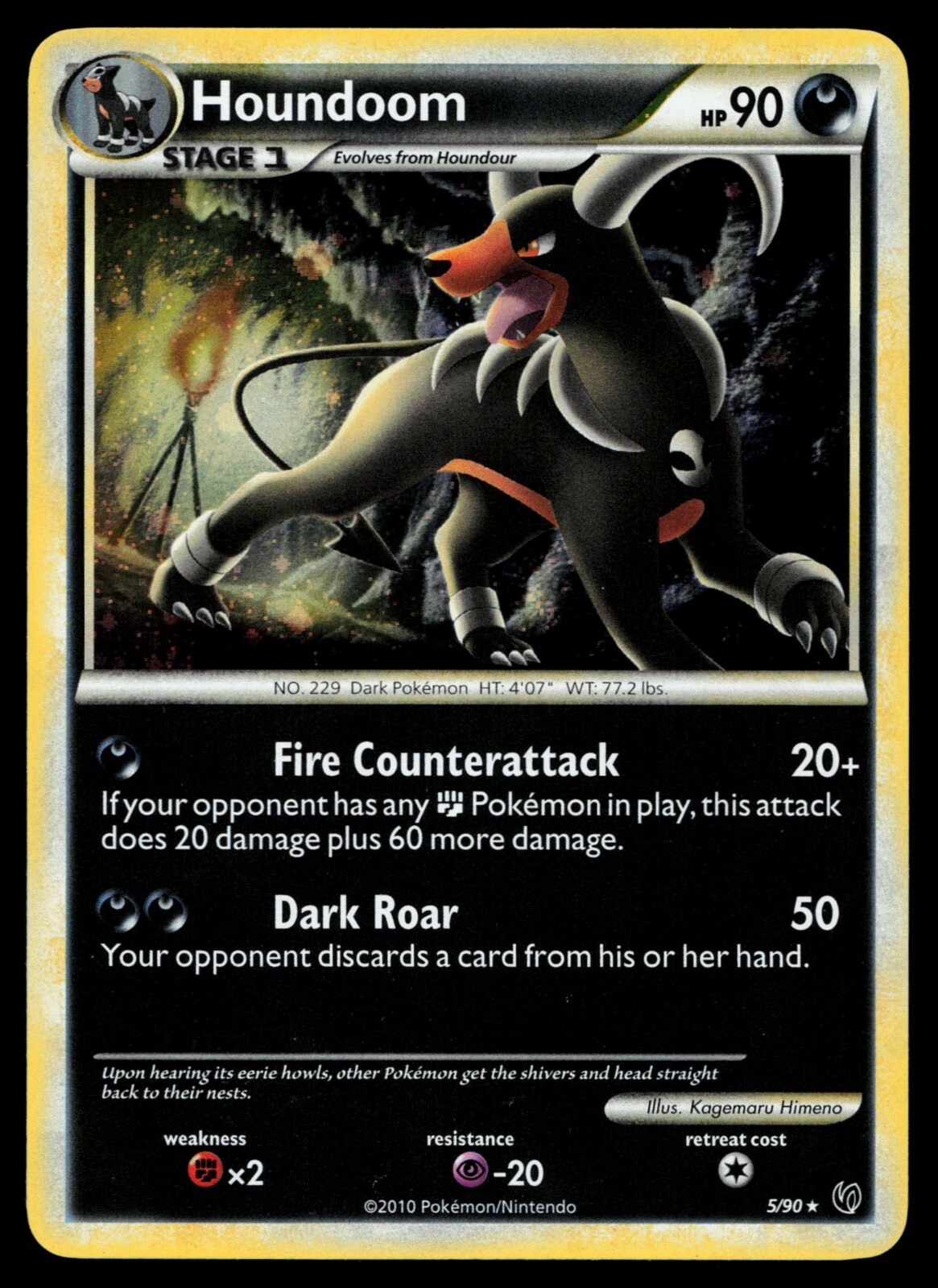 Houndoom 5/90 Undaunted Holo Rare Pokemon Card