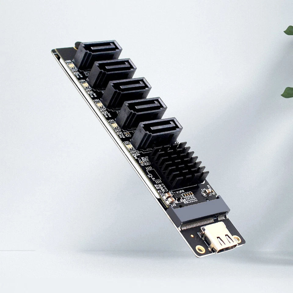 USB C To SATA 3.0 Expansion Card 6Gbps JM575+JMS580 Chip Plug and Play for PC - Image 4 of 4