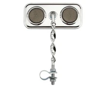 ALTALINE Bicycle Rectangle Flat Twisted Mirror Chrome Black