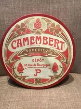 BIA Cordon Bleu Camembert Boxed Set of 4 Cheese Plates Advertising Art 2003