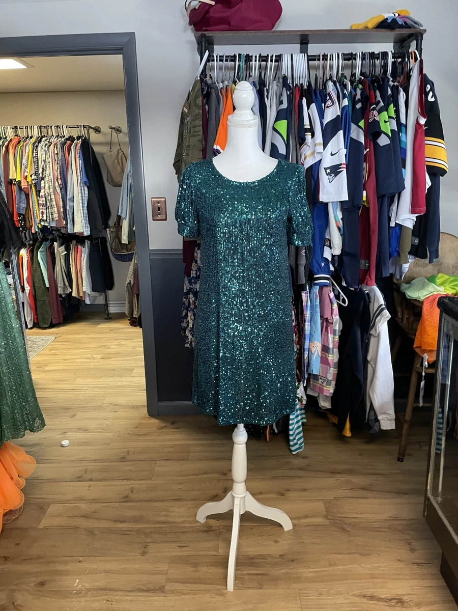green emerald velvet dress Wren Green Sequin Midi Dress with Beaded Tassels – Frock and Frill main image 0