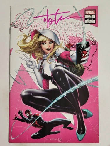 Amazing Spider-man #15 Marvel NM 9.4 Variant Cover Signed by Tyler Kirkham w/COA