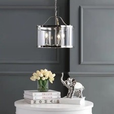 SAFAVIEH Lighting Jude Adjustable 3-light LED Nickle Pendant -...New/Open Box