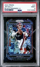 Jim Kelly 2022 Panini Prizm Black Shimmer 1/1 #37 Buffalo Bills PSA 9