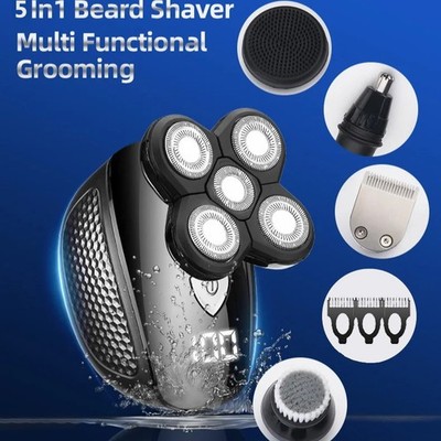 Men Women Electric Beard Shaver Rechargeable Bald Head Hair Trimmer Razor Kit