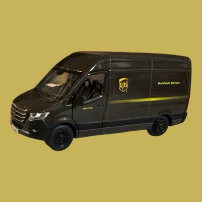 Kinsmart UPS Mercedes Benz Sprinter Van 1/48 Diecast KT5426 Brown