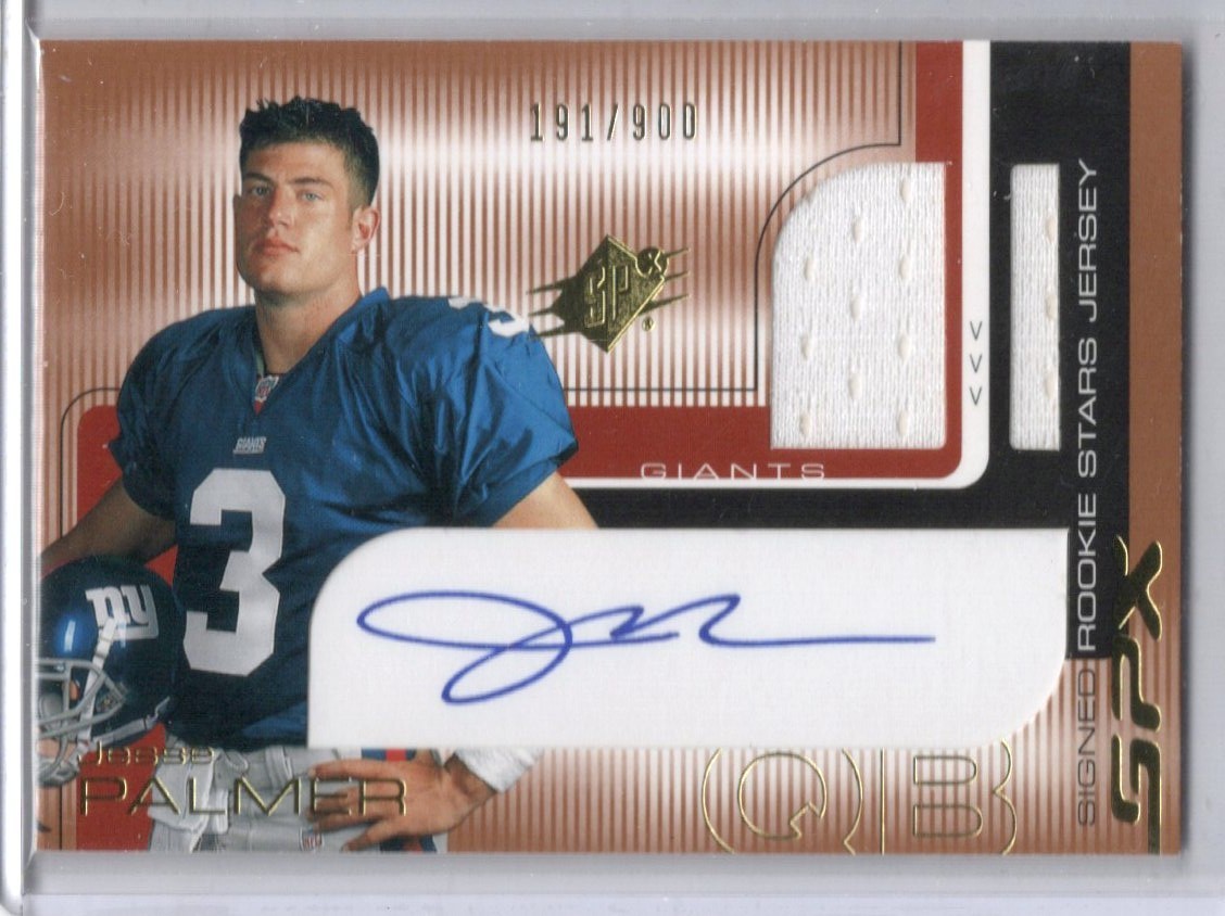 Jesse Palmer Spx #117 Rookie Jersey-Gold