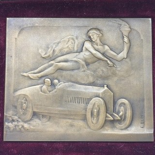 1936 VERS LA VICTOIRE BRONZE MOTOR RACING MEDAL EDOUARD PIERRE BLIN FRANCE