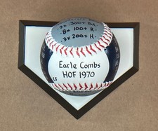 Earle Combs Hand Painted Baseball, New York Yankees (B71), HOF