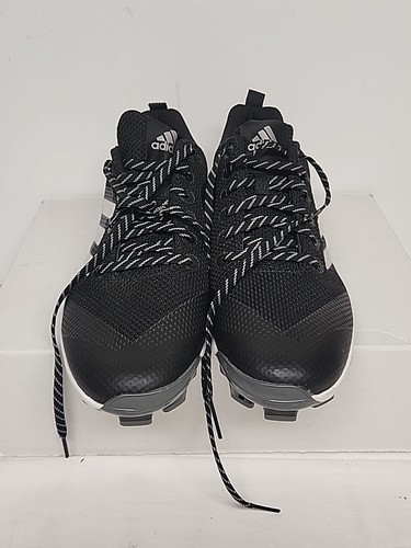 Neu Herren Adidas PowerAlley 5 Baseball Kunststoff Stollen schwarz silber weiß Größe 10,5 - Bild 4 von 9