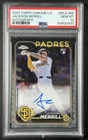 JACKSON MERRILL PSA 10 2024 TOPPS CHROME LOGOFRACTOR ROOKIE REFRACTOR AUTO RC 33