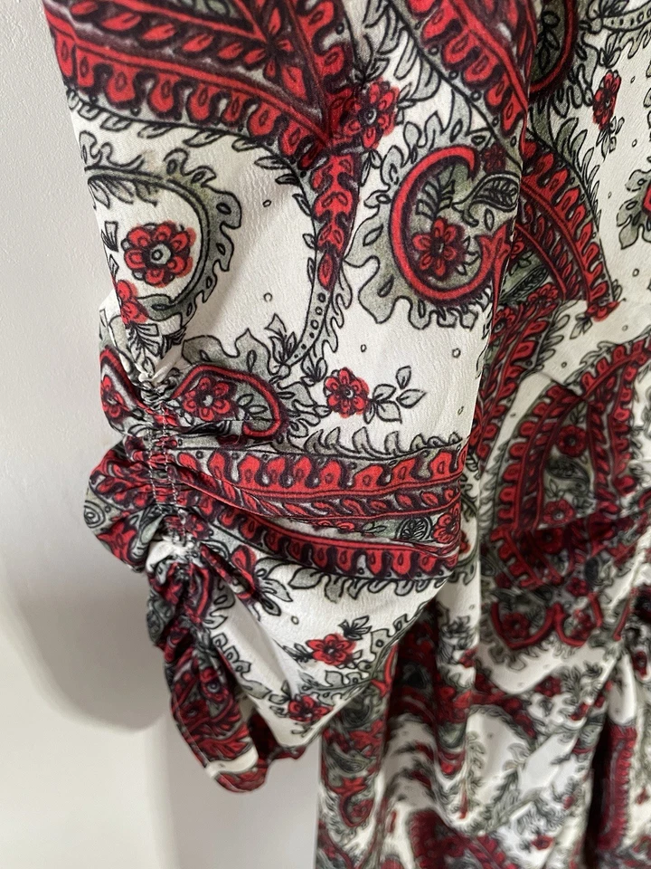 Robe midi drapée imprimé cachemire Isabel Marant – Taille 38 - Photo 4/4